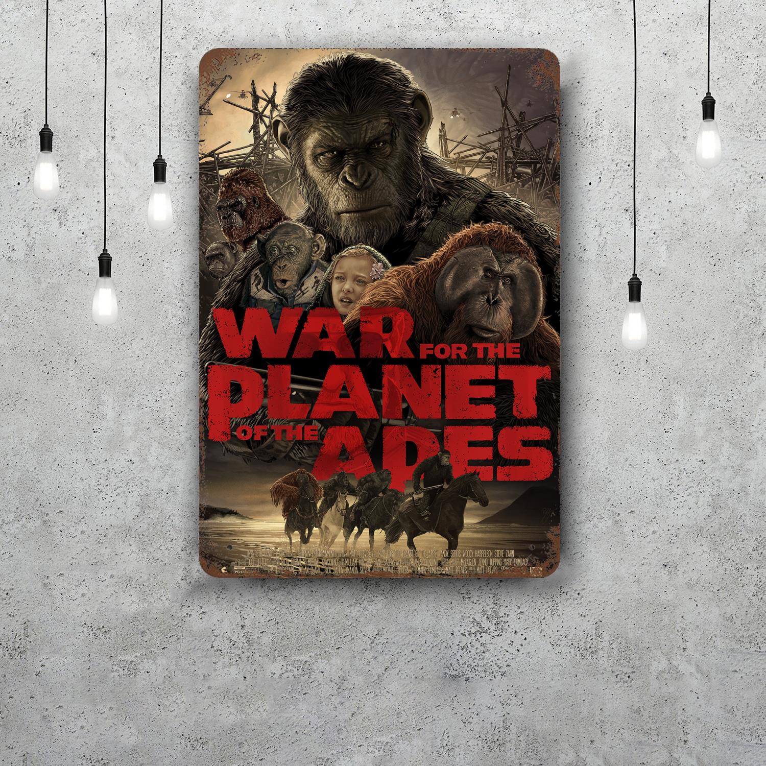

planet of the apes movie Vintage Metal Tin Signs Posters Decor Retro Metal Plaque Wall Art Decor for Garage Bar 20x30cm（7.8x11.8inch）