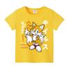 Sonics Anime T-shirt for Children New Round Collar Clothing Kid Short Sleeve Cartoon Partern Clothes Fashion Sunmer Tee Top Gift