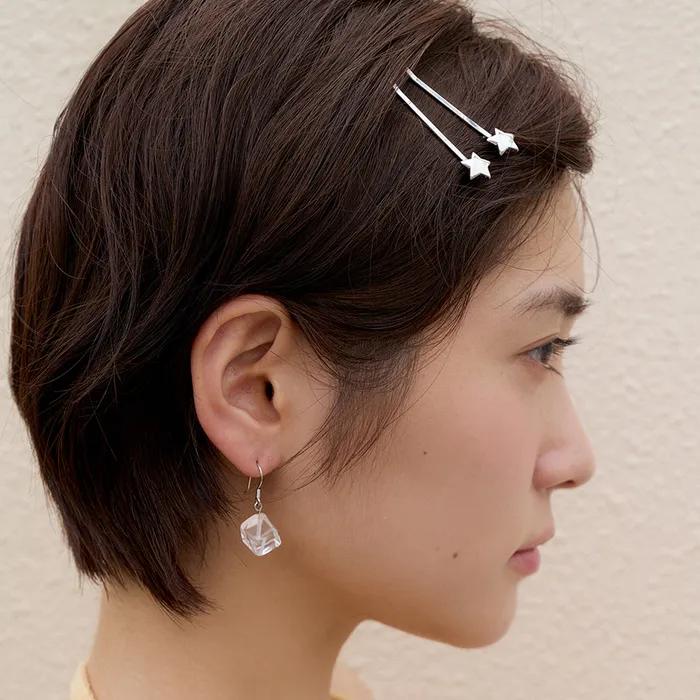 [2set] Petit Star Hair Pin - Silver