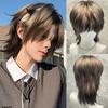 Handsome Anime Cos Wig Black Gold Short Gradient Hair Cosplay Accessory