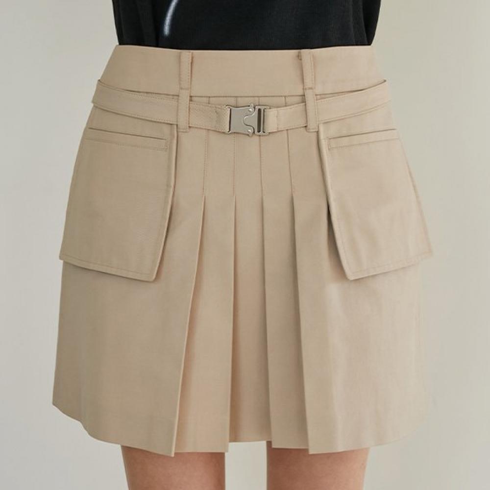 Egoist Pleats Out Pocket Belted Skirt Er2ws362
