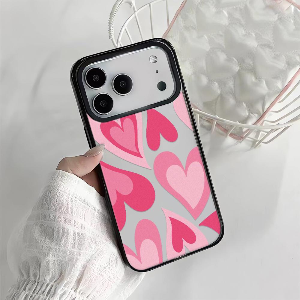 Amore-Love Italian Romantic Pink Lettering Phone Case for IPhone 16 12 13 11 17 14 15 Pro Max Shockproof Cover 15 Pro