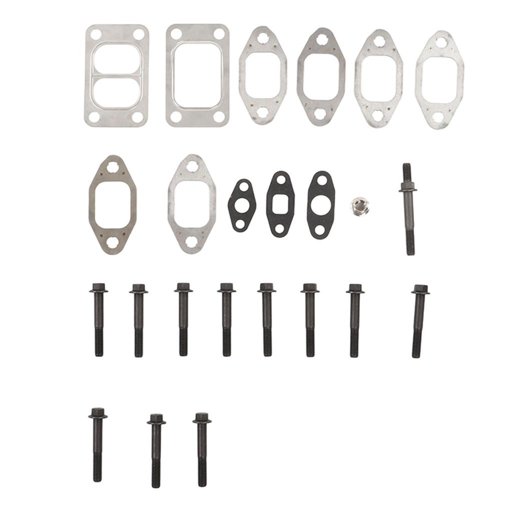 24pcs Exhaust Manifold Bolt Gasket Kit Metal Alloy Replacement for Dodge for Cummins 5.9L 12V