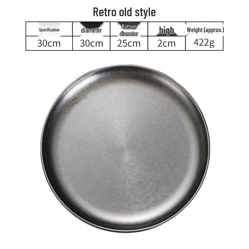 SMVP Koreanischer Stil 304 Edelstahl Runde Servierplatte
