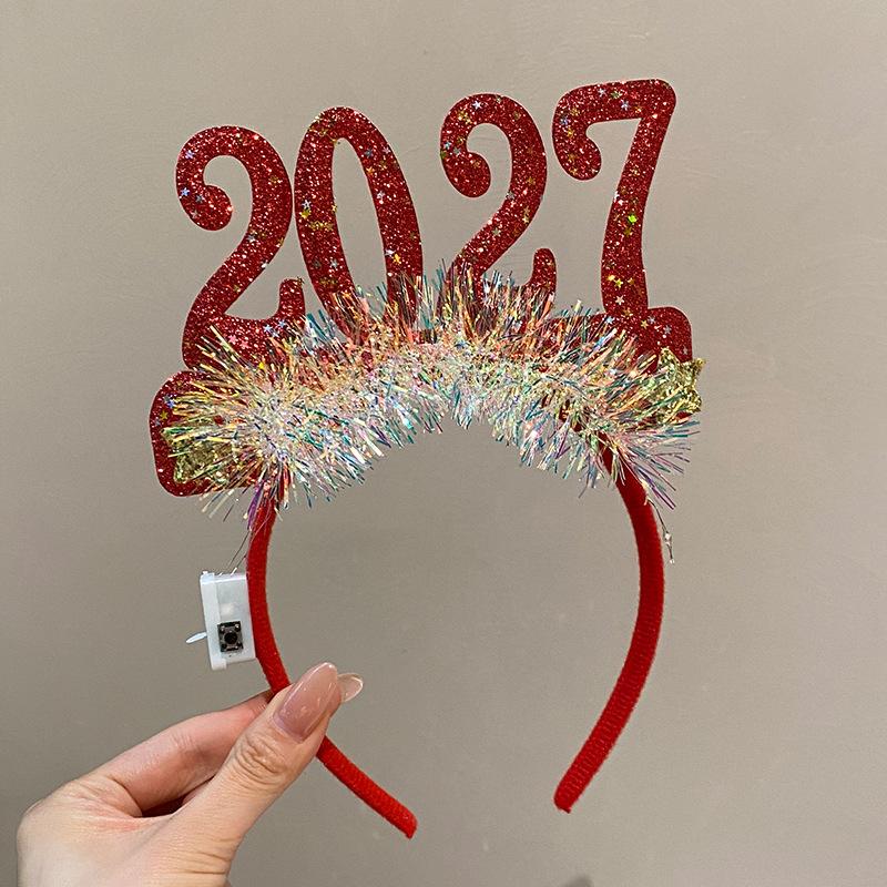 Glowing headband headgear new countdown party props christmas carnival atmosphere decoration