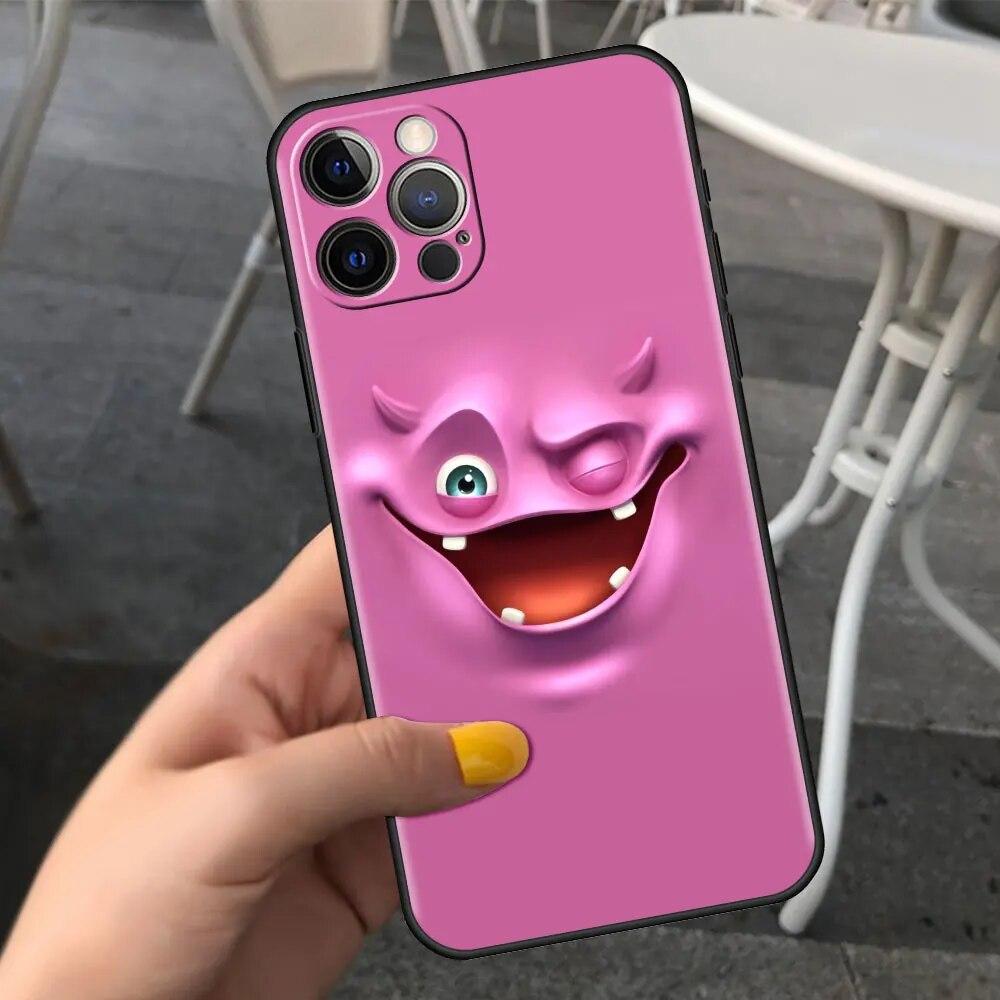 Cartoon Funny Face Phone Case For iPhone Samsung Galaxy Redmi Xiaomi Oppo OnePlus Note S A 7 8 9 10 11 12 13 14 20 21 22 23 53 54 Pro Max Plus Ultra