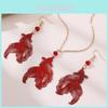 Vintage Geometric Fish Earrings With Zinc Alloy Hollow Design For Women