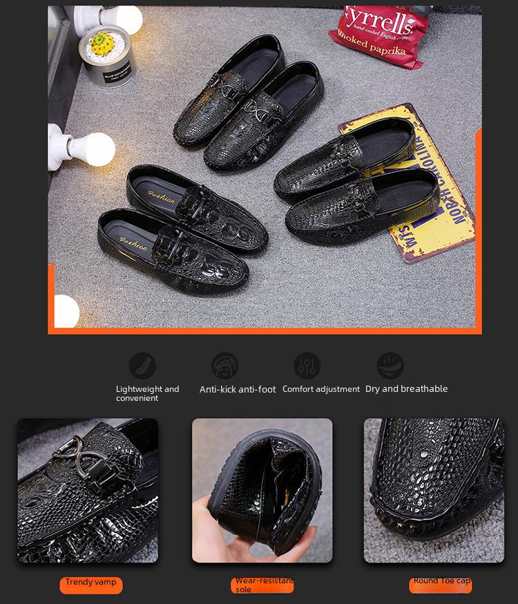 Men's Crocodile Pattern Moccasins - Trendy Korean Casual & British Driving Shoes