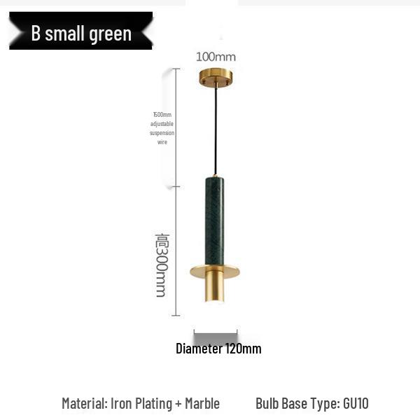 Nordic Minimalist Marble Pendant Light - Single-Head for Restaurants and Bedrooms