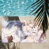 White Cat Girl Towel Shower Sauna Travel Spa Quick Dry Gym Accessories Soft Large Beach Towels