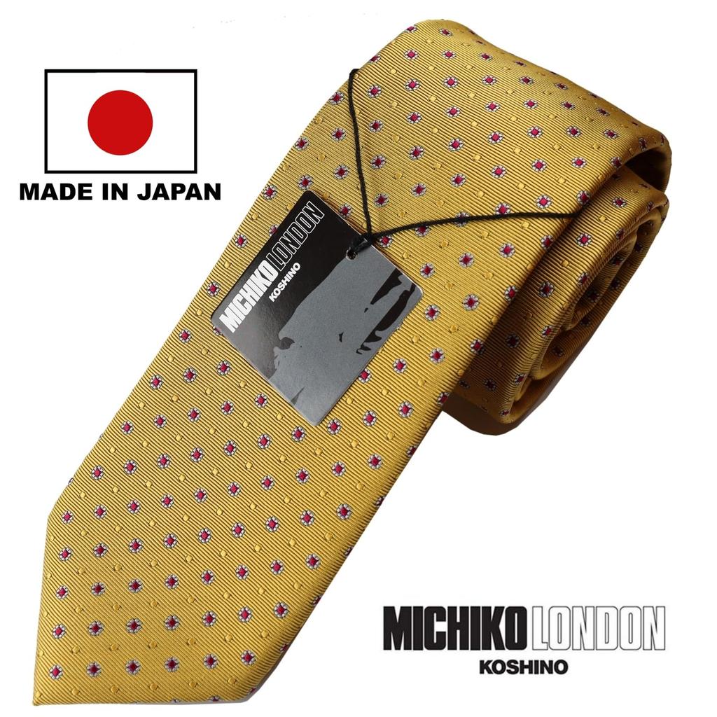 Bonded fabric voluminous made in MADE IN necktie brand fine unisex [Michiko London] lining, feel, Japan, JAPAN, KOSHINO, pattern, 100% silk,