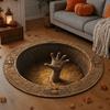 3D Special-shaped Round Carpet Crystal Velvet Optical Illusion Rug Floor Mat  Living Room Decor