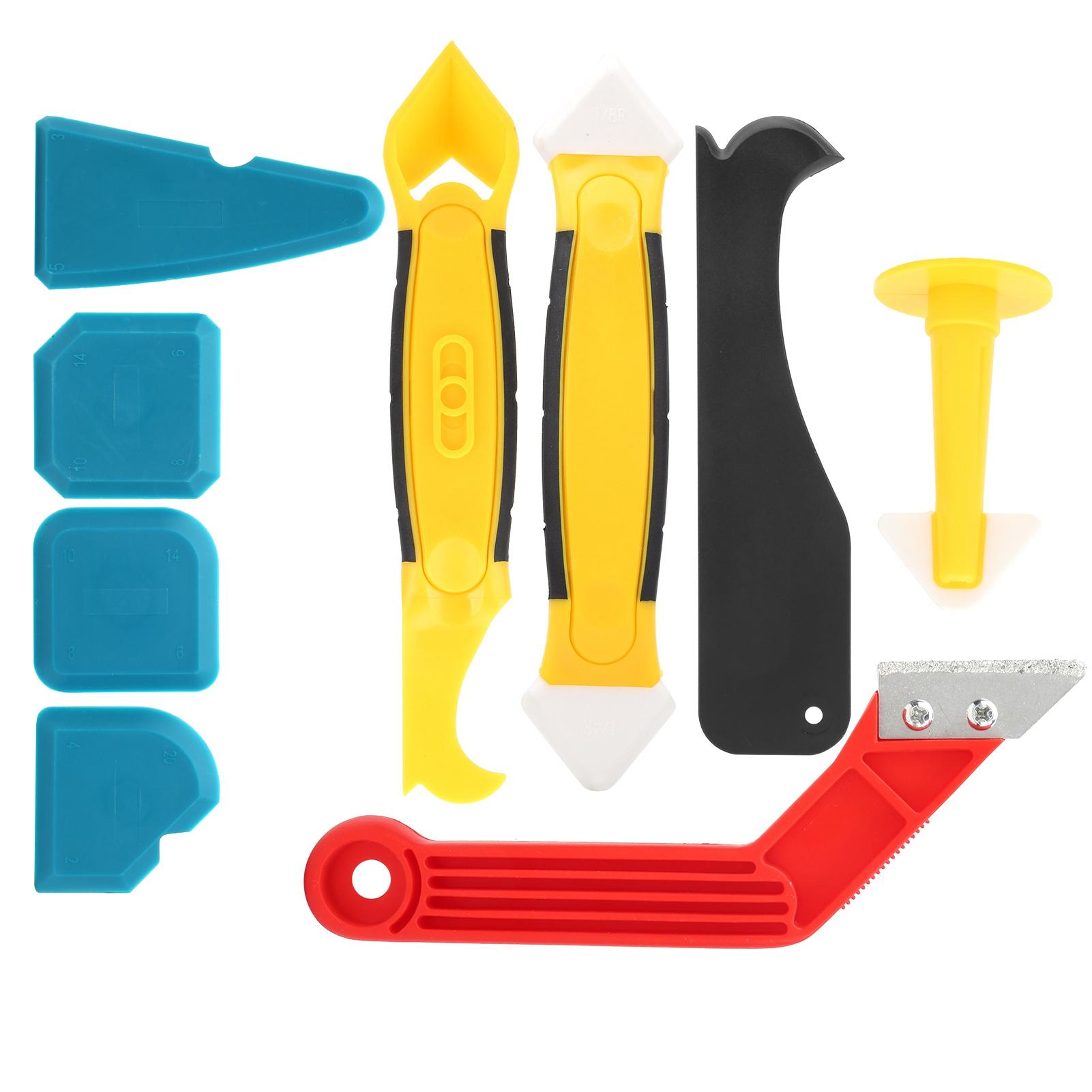 

9pc set Caulking Finisher Tool Multi Functional Silicone Sealant Spatula Scraper Filler Kit
