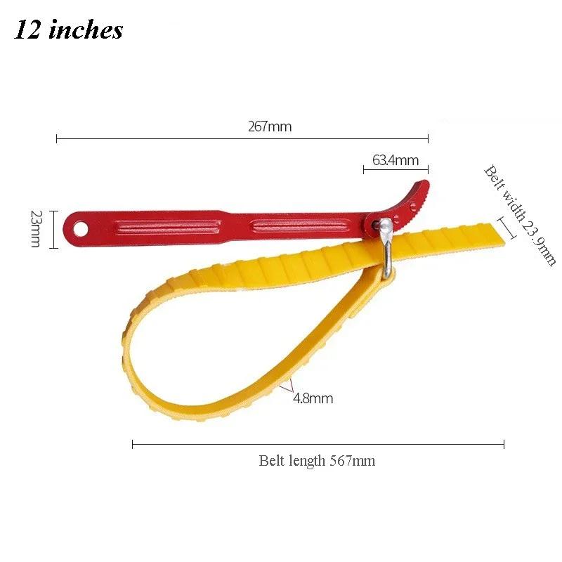 Belt Wrench Oil Filter Puller Adjustable Strap Spanner Strap Opener Cartridge Disassembly Tool Chain Wrench Strap Opener
