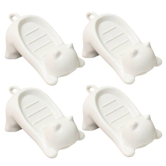 3/4Pcs Soap Dish with Drain High Strength Multipurpose Easy Cleaning