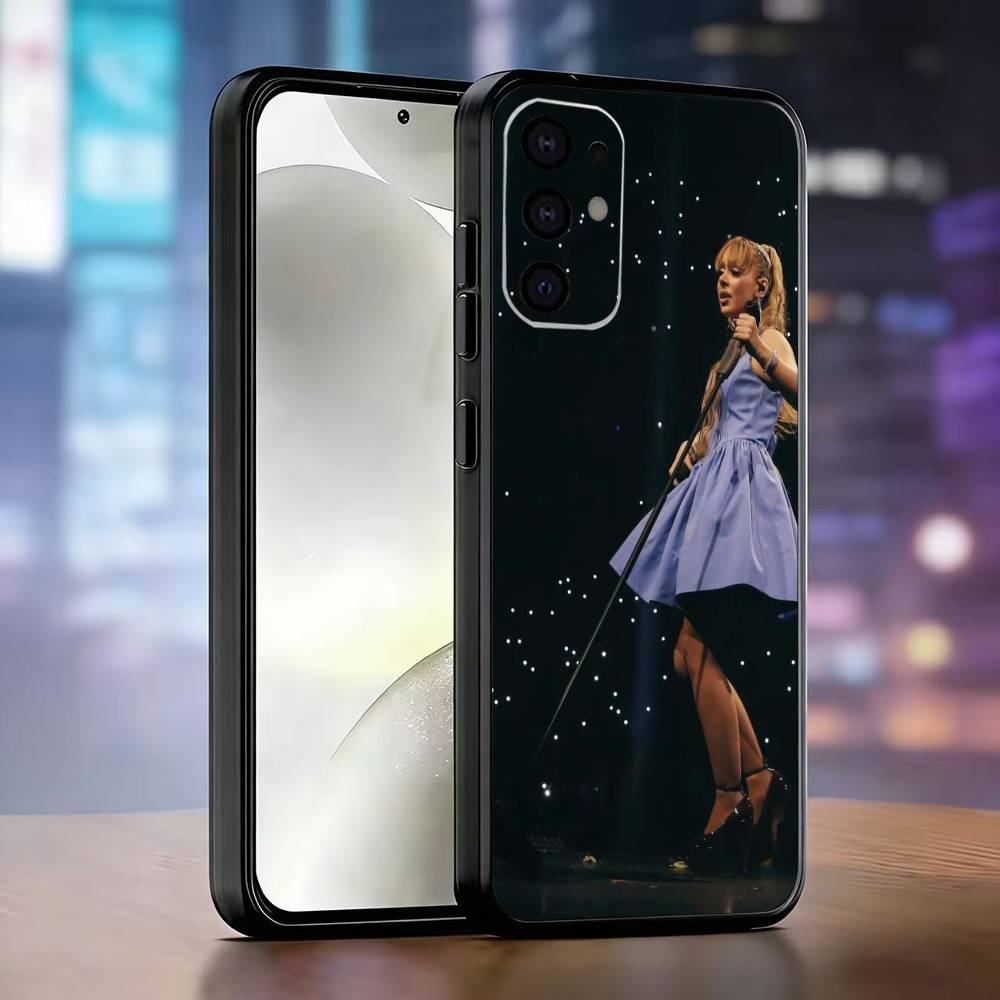 A-Ayliva Singer Phone Case For Samsung S25,S24,S21,S22,S23,S30,Ultra,S20,Plus,Fe,Soft Silicone Black Cover