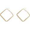 Dumb gold square earrings 1111 new European and American exaggerated stud earrings, high-end sense simple and versatile temperament large earrings
