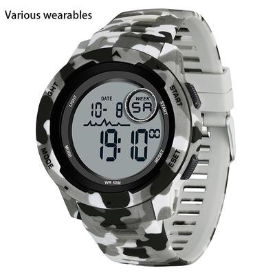 Orologio Digitale Camouflage Tendenza Militare Orologio da Uomo Cool Sveglia Orologio Elettronico Multifunzione