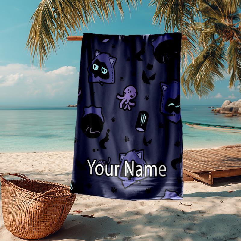 Custom Name Ultra-Soft Beach Towel with Valorant Theme,Ideal for Pool - Camping, Diving - Perfect Travel Essential, Vibrant Beach Towel.