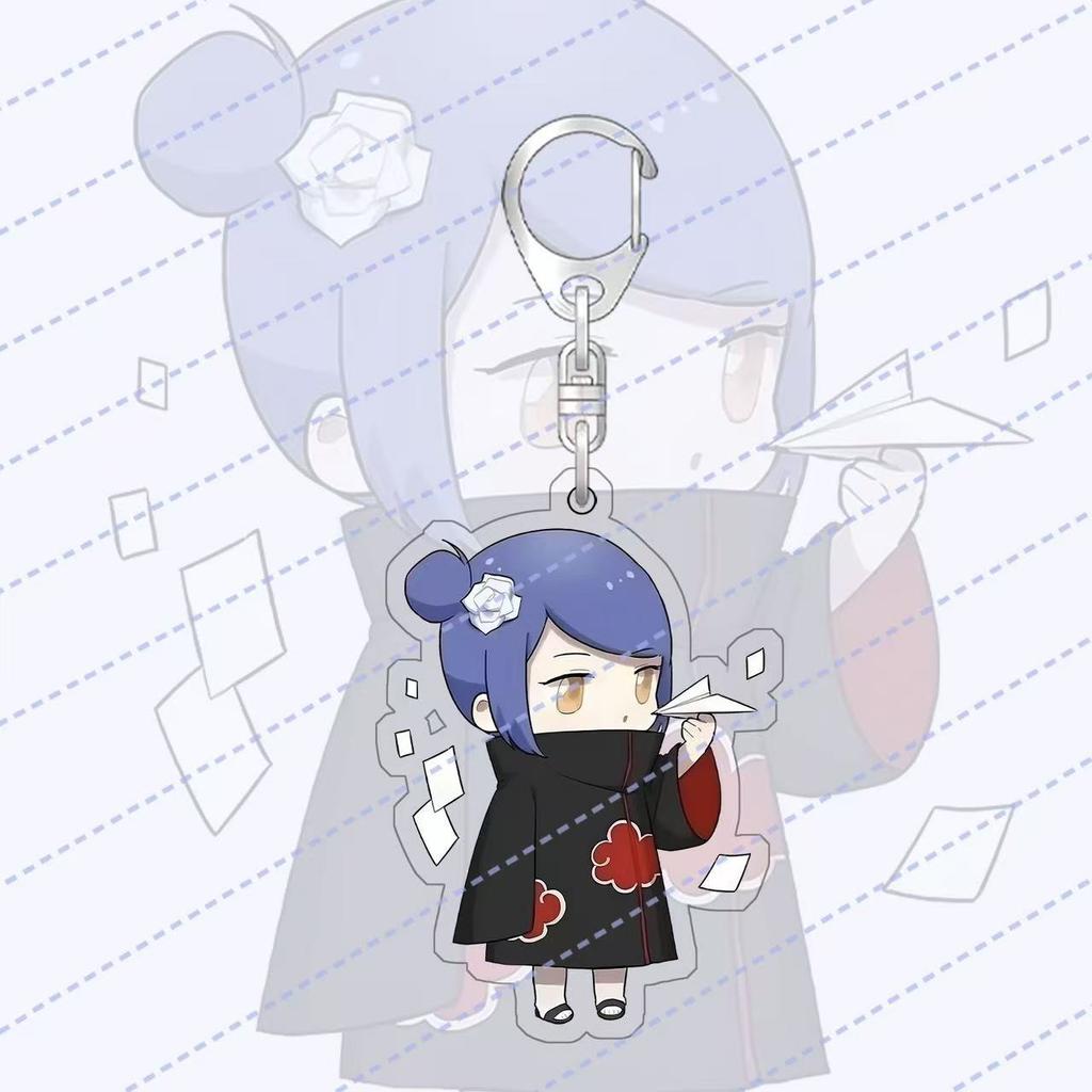 Anime Naruto Acrylic Keychain Accessaries Uzumaki Naruto Cartoon Keyring