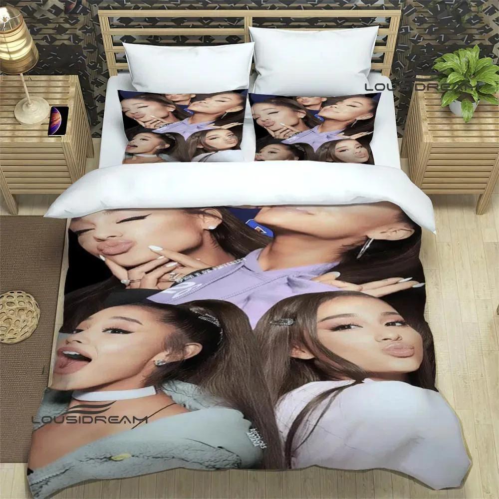 Sängerin Ariana Grande Bettwäsche-Sets exquisites Bettwaren-Set Bettbezug Bettdecke-Set Bettwäsche-Set Luxuriöses Geburtstagsgeschenk