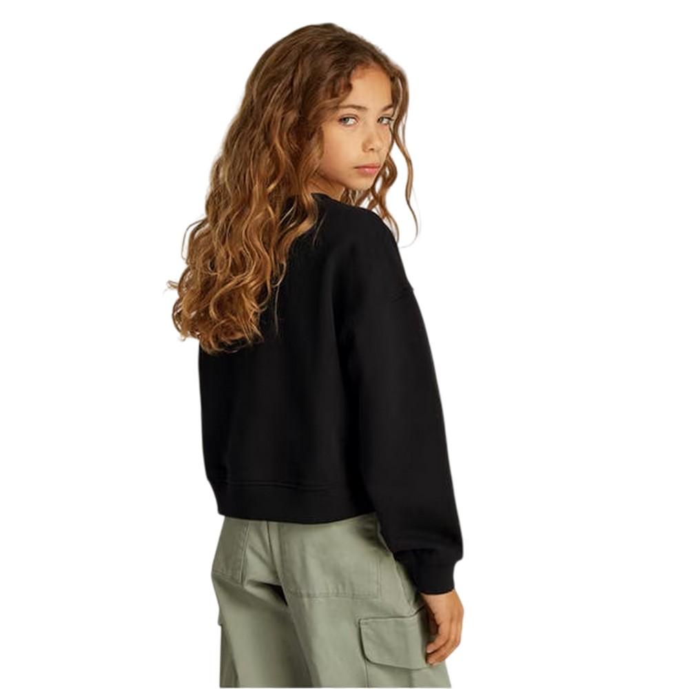 Calvin Klein Childrens/Kids Glitter Logo Regular Crop Sweatshirt