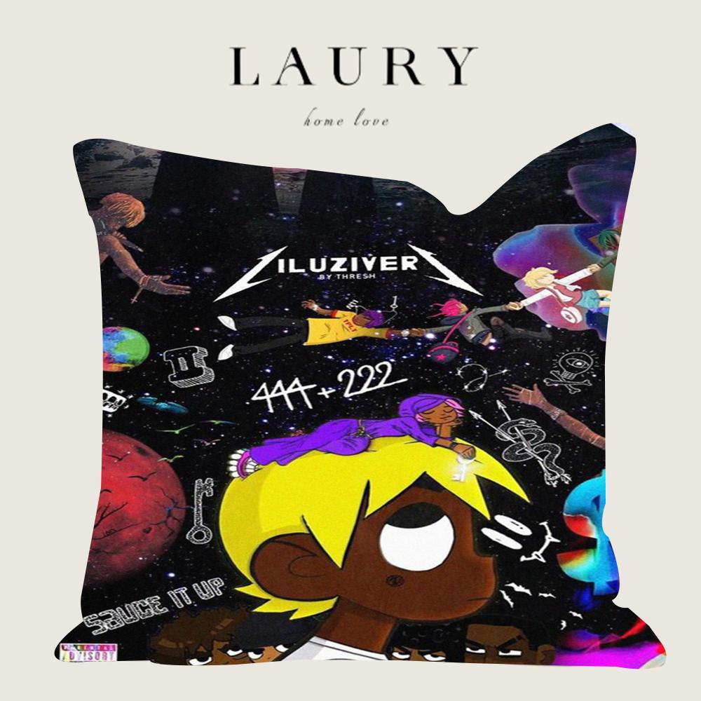 Popular Hip Hop Rap L-Lil U-Uzi V-Vert Pillowcase Toon Gift Cushion Cover Bedroom Home Sofa Chair Seat Decor Pillow Case