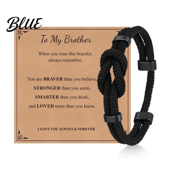 Bracelet Gift for Husband Adjustable Men Rope Infinity Knot Simple