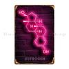 Estrogen Neon Molecule Metal Sign Printed Pub Home Cinema Garage Tin Sign Poster