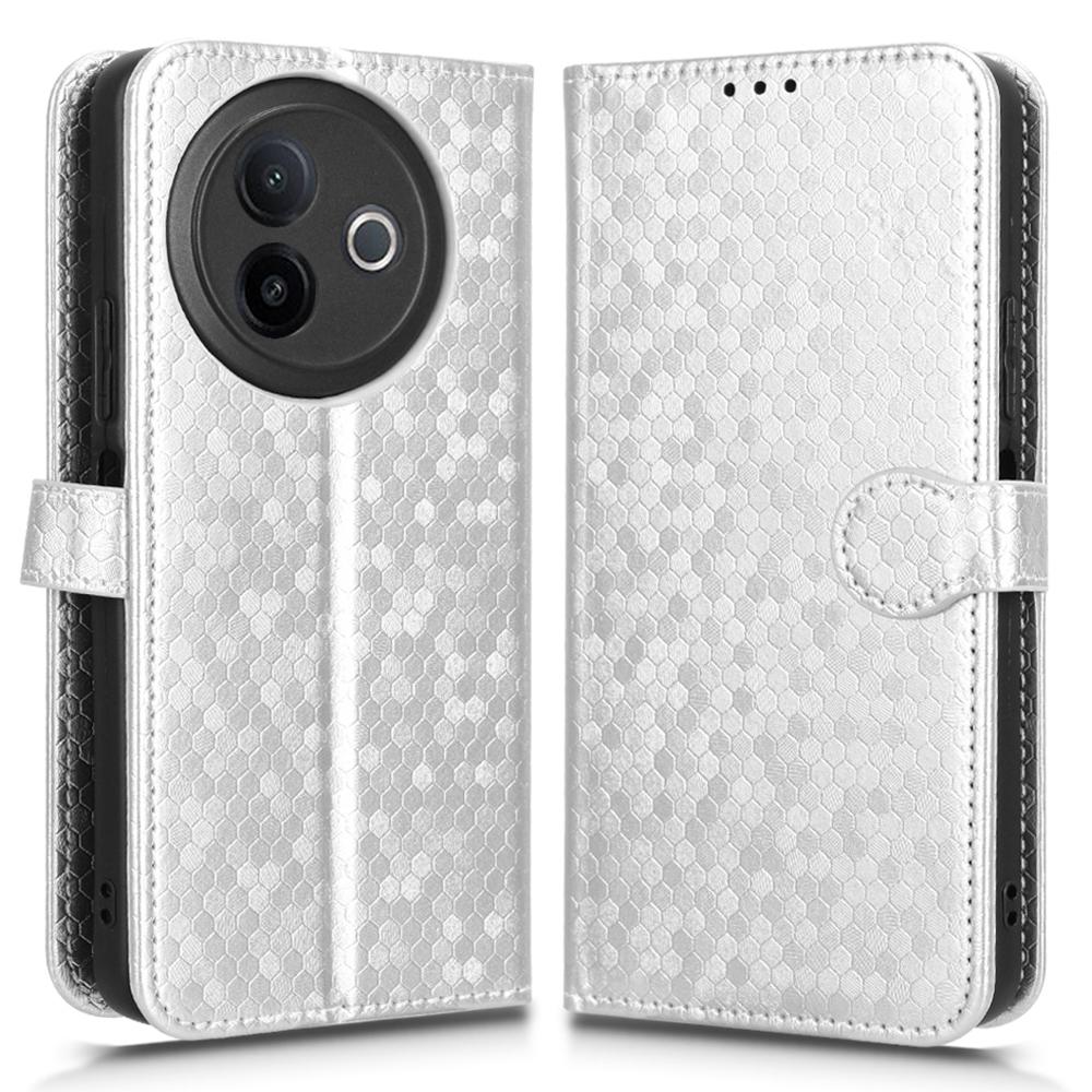 For Vivo Y39 5G/Y300i 5G Wallet Case Dot Pattern Imprint PU Leather Phone Cover