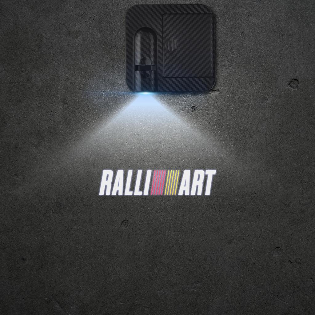 1/2PCS For Mitsubishi Ralli Art Pajero EVO Outlander Colt Galant Car Door Welcome Lights Laser Projector Logo Wireless Sensing