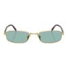 Prada [Available Prescriptions] Modern Retro Metal Square Sunglasses Unisex Couple Style Gold/tortoiseshell Color