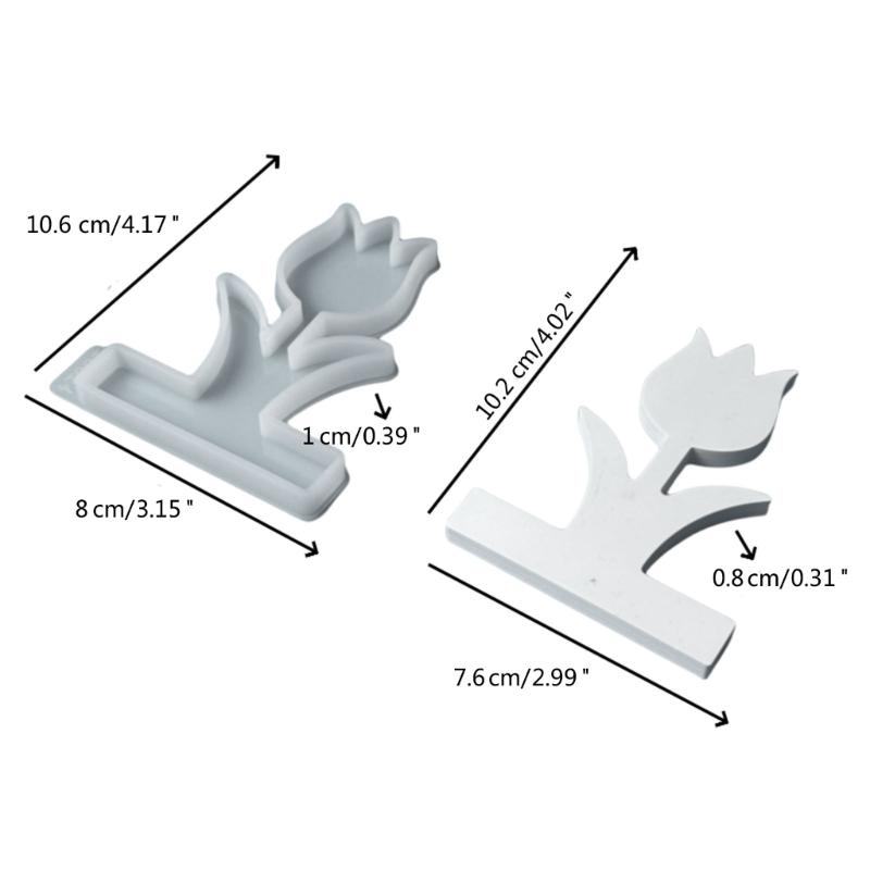Tulips Candle Holder Resins Moulds Flower Candlesticks Castings Molds Candle Holder Silicone Molds Table Decorations