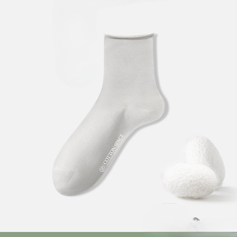 

Женские весенне-осенние влагопоглощающие носки-гольфы с широким раструбом 1 pair серый/зелёный