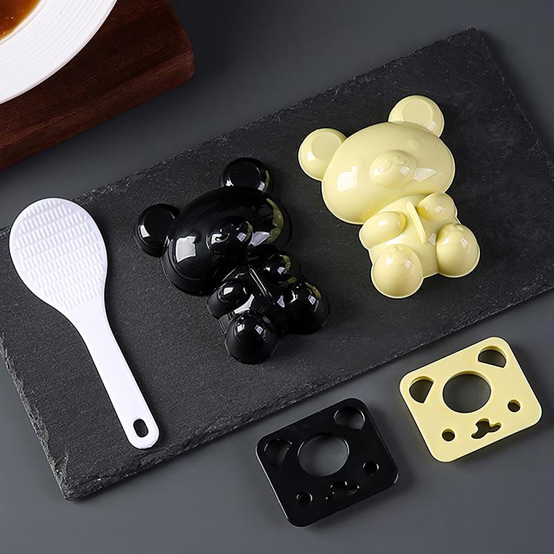 Cartoon Bear Kids Rice Ball Maker Mold Onigiri Mold 3D Bento Box Sushi Kitchen Tools Gadgets Sanwich Decoration Cutter Gift