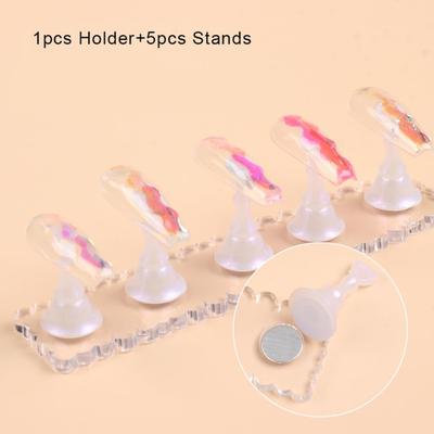 Manicure Stand Easy To Use Nail Practice Transparent Professional Finger Support Holder Supplies