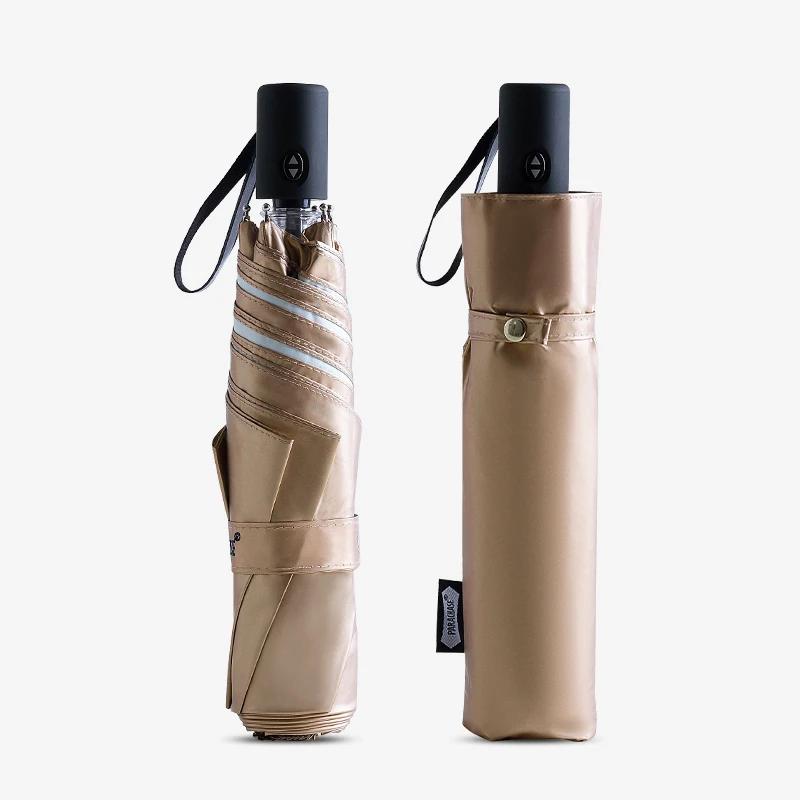 Золотой автоматический зонт от дождя — фото 4