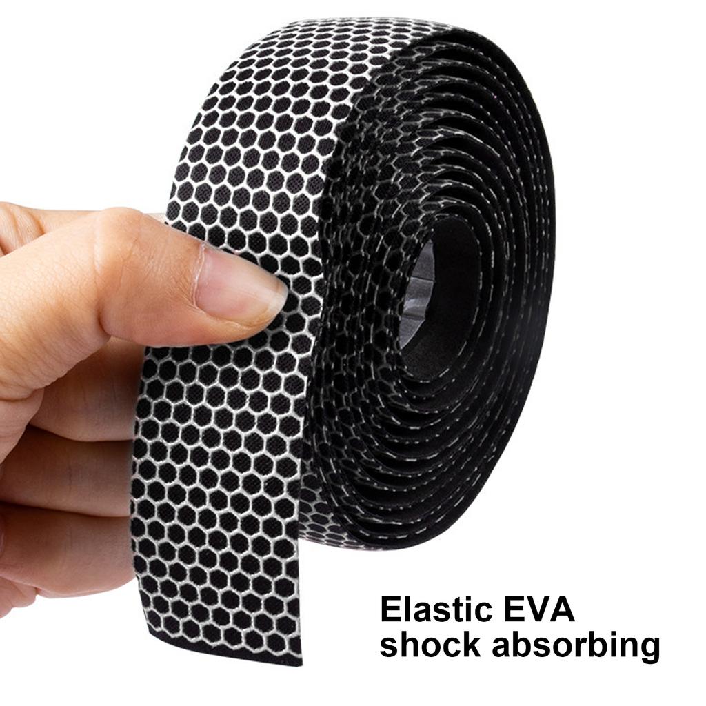 1 Pair Bike Handlebar Tape AntiSlip Elastic   Bike Cycling Handle Wraps Tape(Black Red )