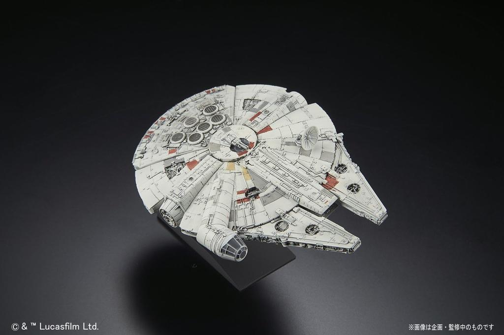 BANDAI SPIRITS Star Wars Vehicle Model 006 Millennium Falcon Plastic Model Packaging Pre-Colored (New Version)