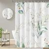 Floral Abstract Leaf Shower Curtain Green 180 X 180cm