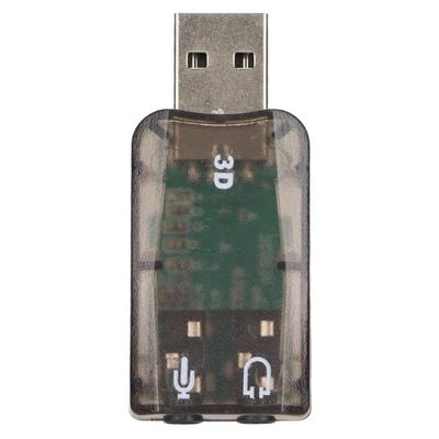 Carte Son USB Stéréo Virtuelle 5.1 Canaux Adaptateur Son Externe avec Prise Casque 3,5 mm Microphone
