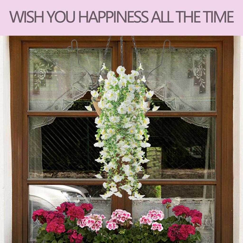 Morgen Wandbehang Simulation Rattan Kunstblume Zuhause Außen Gartendekoration