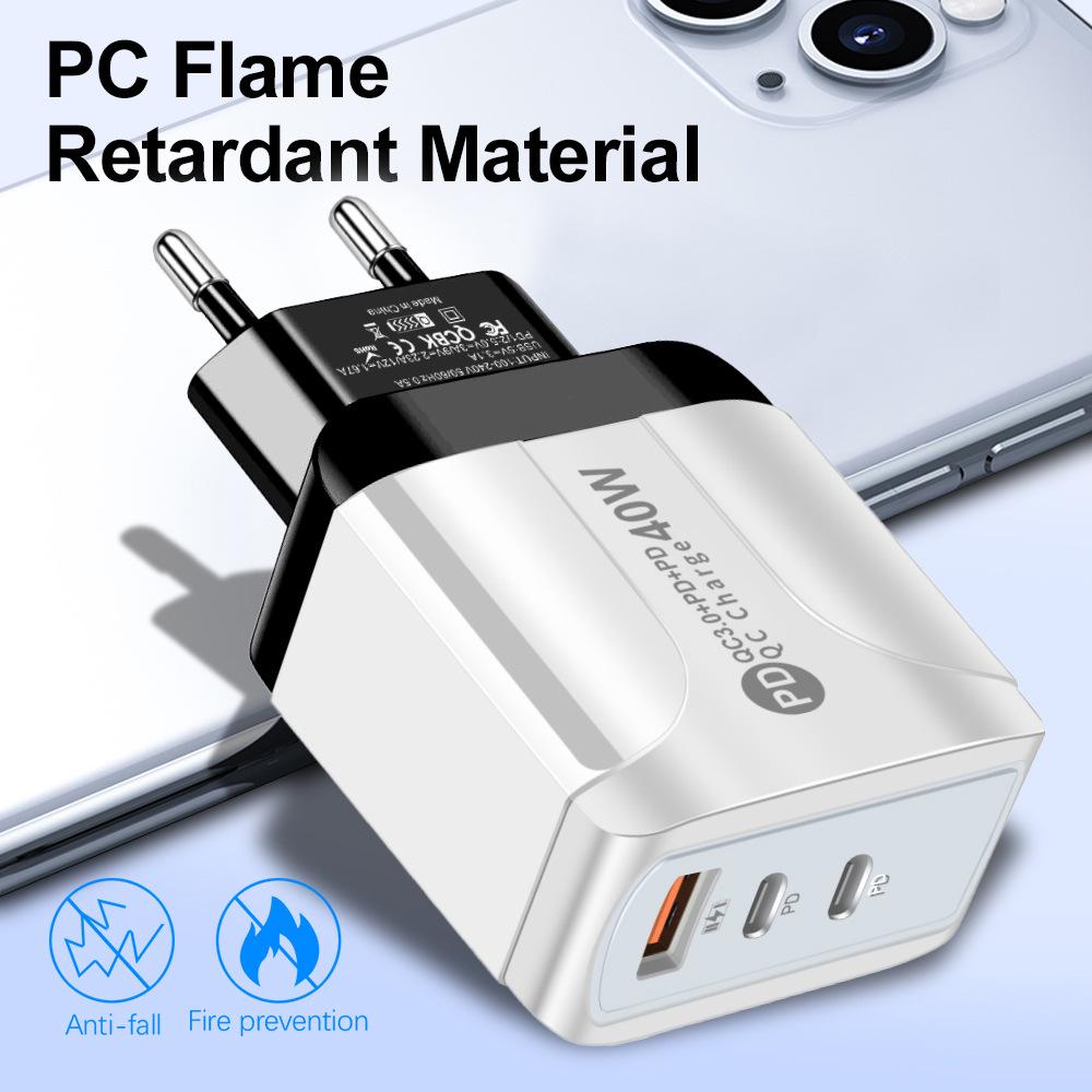 Universal Charger Power Adapter: Compatible with EU, US, UK, and AU Standards (1U + 2PD)