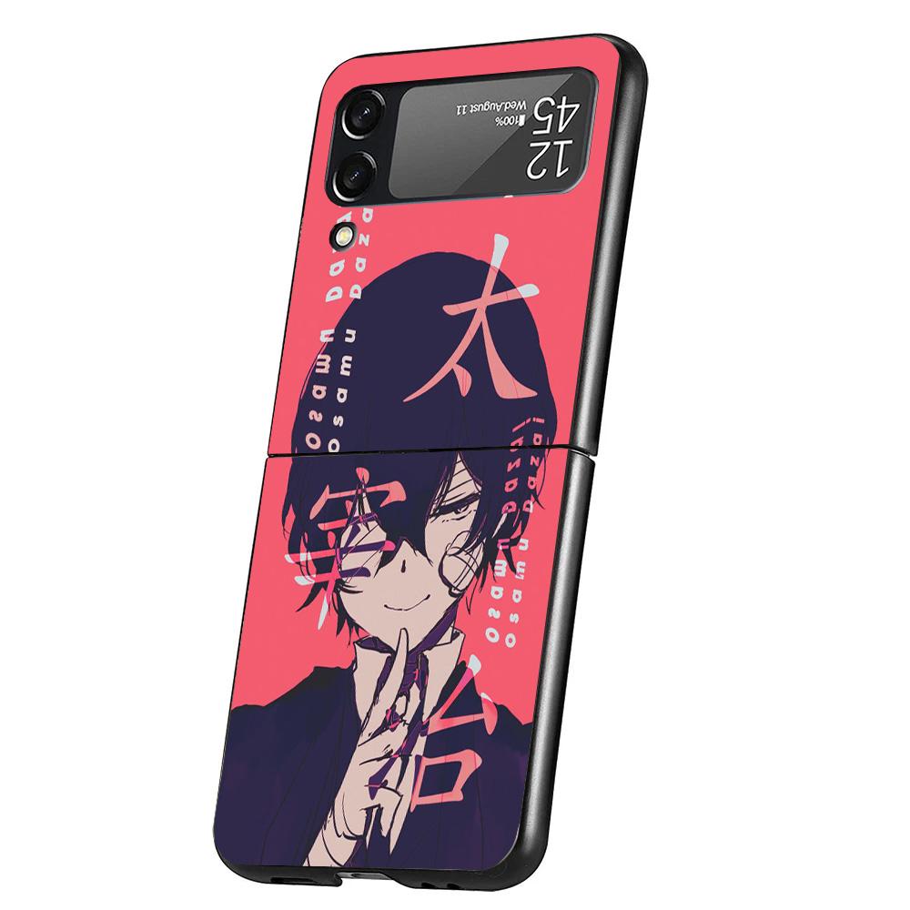 Bungo Stray Dogs Dazai Cover Phone Case For Samsung Galaxy Z Flip 7 6 5 4 3 5G Flip7 Flip6 Flip5 Flip4 Flip3 Black Fundas Shell
