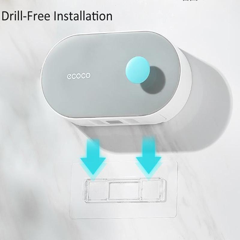 Úložný box na mýdlo s víkem Koupelnový držák na sprchovou houbu a mýdlo s odtokem pro kreativní koupelnové doplňky