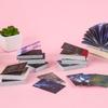 50Pcs Set Dreamy Starry Sky Sticker Book Holographic Cover Design Waterproof PET Material