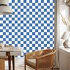 Checkerboard wallpaper blue and white, azure background 50x1000