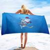 Shark Beach Towel for Boys Shark Bath Towel Print Pool Towel Super Soft Plush Sandless Shark Towel for Shark Lovers Beach Towels