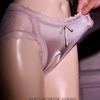 Light Luxury Satin Lace Open Crotch Seamless Jacquard Panties - Sexy, Comfortable, Breathable, Skin-Friendly, Plus Size Triangle Design.