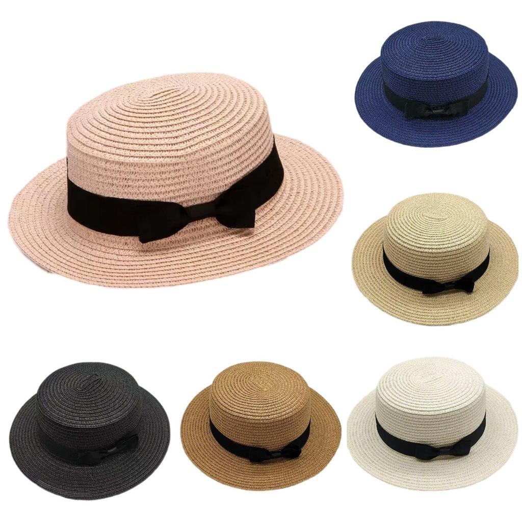 Korean Summer Men's and Women's Top Hats Straw Hats Sunshade Sunscreen Hats Beach Vacation Travel Hat